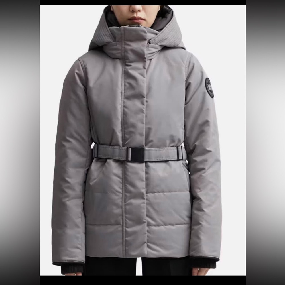 Canada Goose Women's Mckenna Gray Belted Puffer Jacket